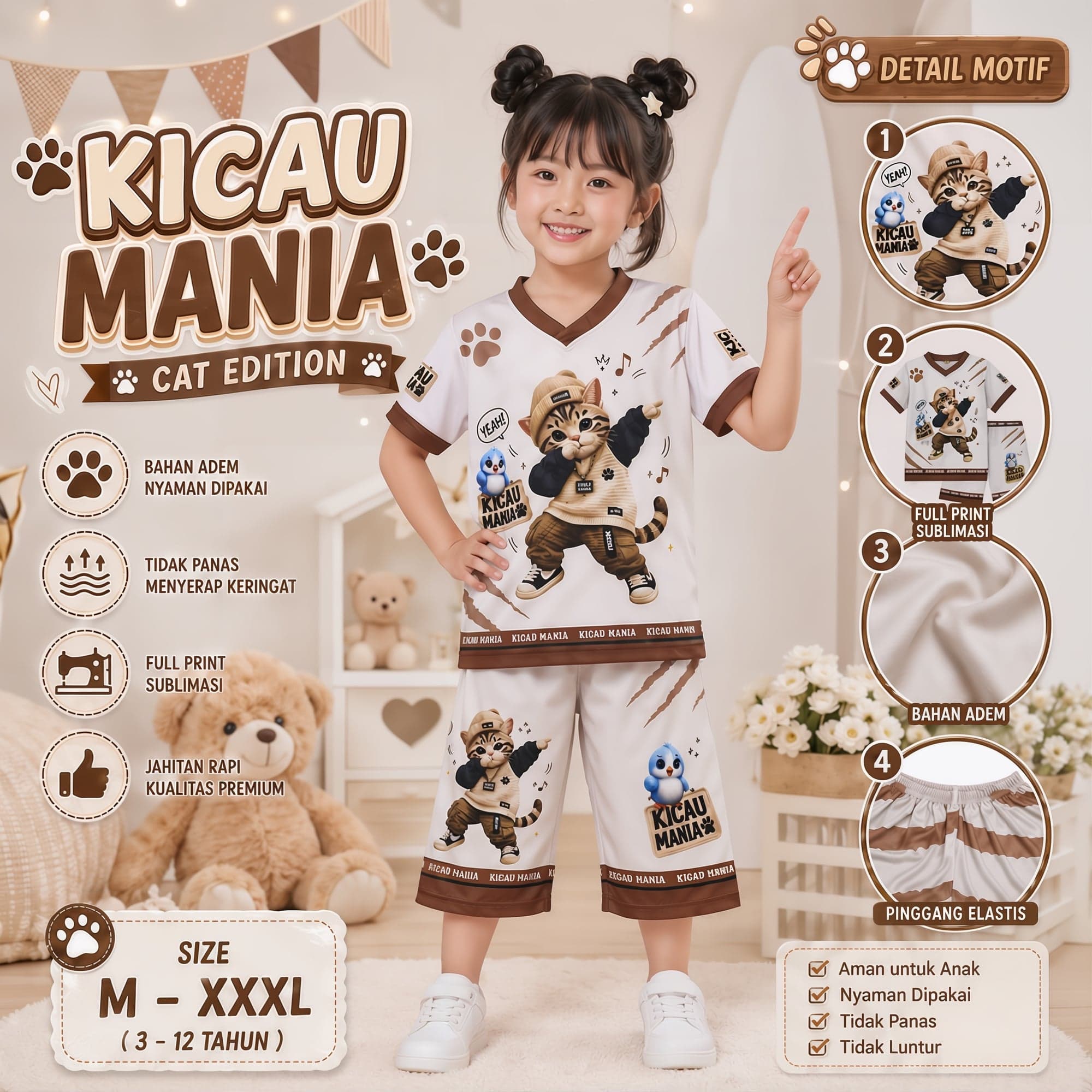 Setelan Kicau Mania Coklat